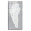 Art mural en verre épique «Wings 2 On Grey Fl retourné» par James Wiens, 12 po x 24 po
