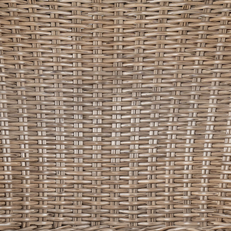 Tabouret de bar d'extérieur Lymington, bois de teck avec osier brun clair, ensemble de 2, Brun clair / teck