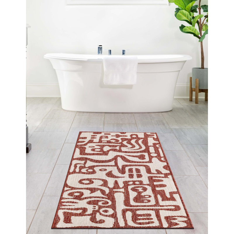 None Nykeia Area Rug Rust Red Colour, Runner 2' x 8'