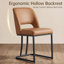 Ensemble de 2 chaises d'appoint rembourrées modernes en similicuir avec cadre en métal pour la cuisine et la salle à manger, ensemble de 2-1949216803