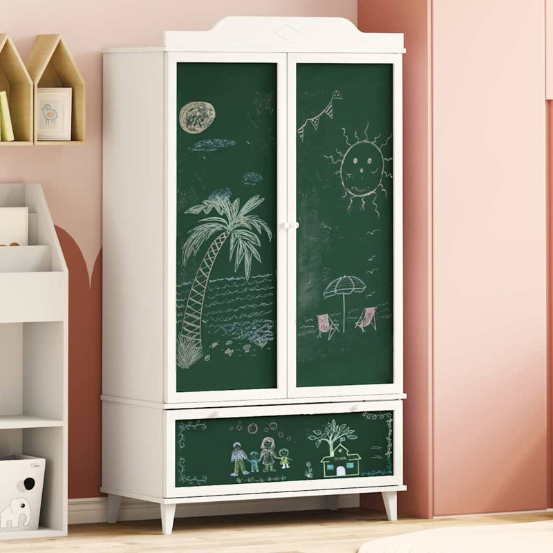 Manufactured Wood Wardrobe, White
