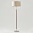 Carter 65 in. Mid-Century Modern LED Energy Efficient Floor Lamp with Fabric Drum Shade