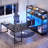63'' Reversible Computer Desk With LED Power Outlet And Storage Shelves-108993917