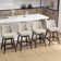 Swivel Upholstered Counter Stool with Solid Wood Frame