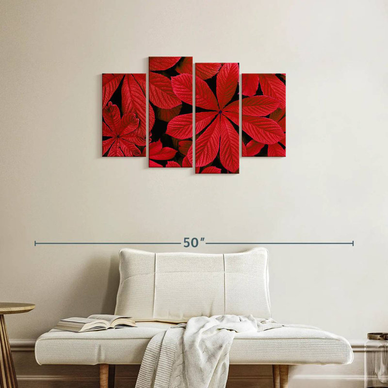 Harnek - feuillage d'automne rouge, H 22 po x l 36 po