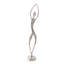Danseuse libre en aluminium coulé argent poli