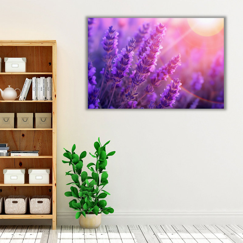 Lavande, impression murale, Toile tendue, H 16 po x l 24 po x P 1,25 po