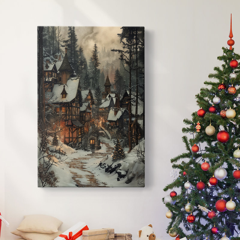 Art des Fêtes de Noël - Toile tendue avec châssis DC XXII, H 36 po x l 24 po