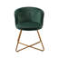 Chaise de salle à manger Everly Quinn Bella, revêtement en velours, pieds en métal doré-550437654-598848790