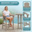 Durable 3-piece Hdpe Patio Dining Set, Rustic Style For Balcony Use