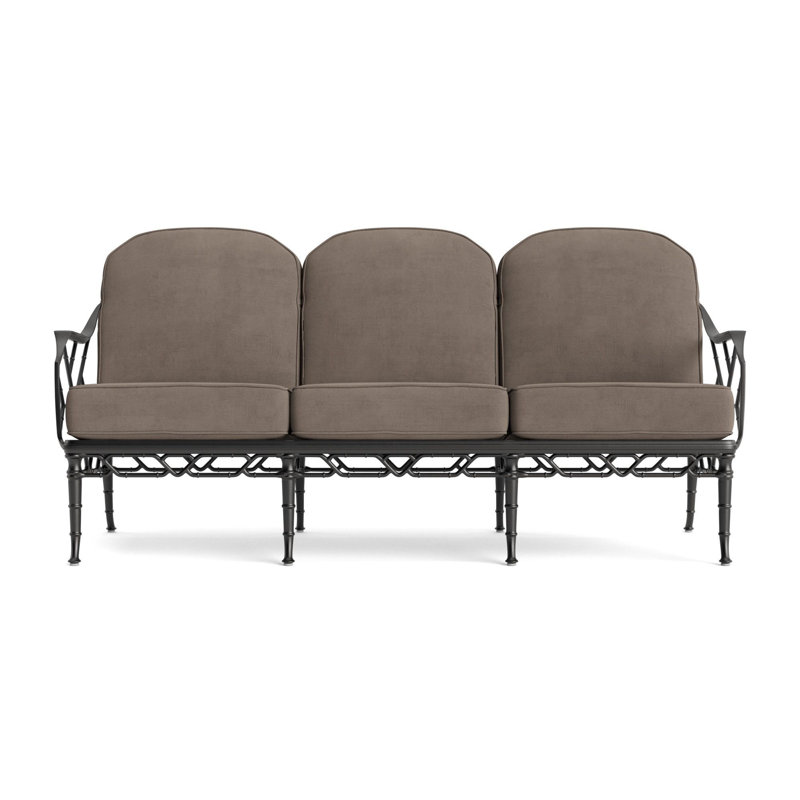 Calcutta Outdoor 3 - Seat Patio Sofa, Fusion Charcoal, Textured Pewter