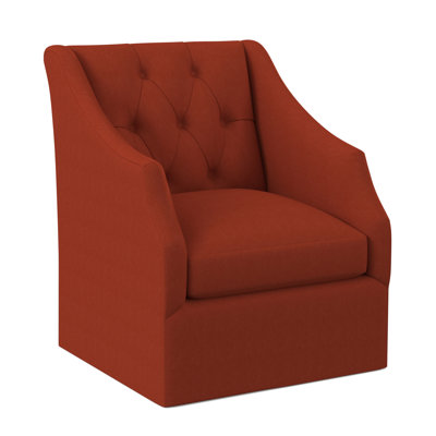 Chaise pivotante à dossier capitonné Claudette