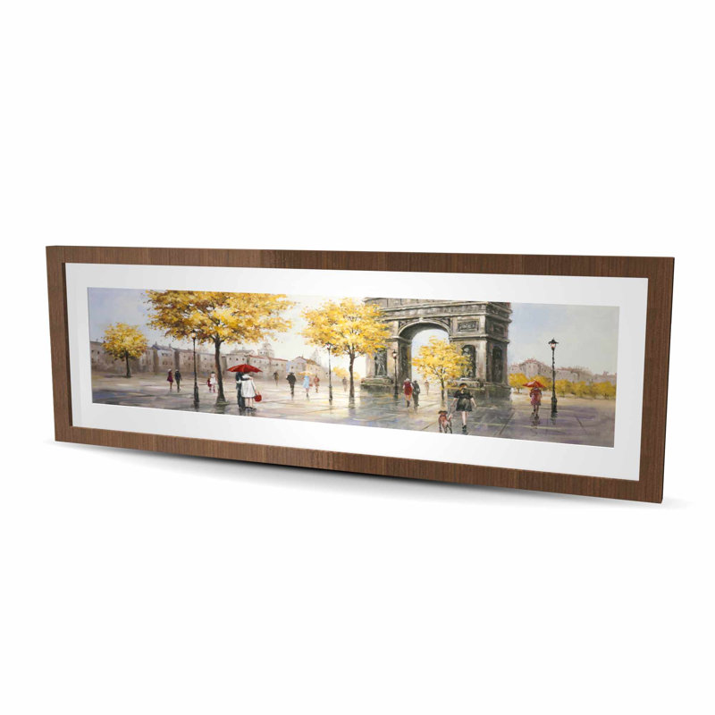 Arc de Triomphe à Paris, H 16 po x l 48 po, Brun
