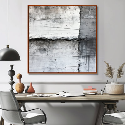 Concrete Wall Art, Iron Line Canvas, Cemiyah