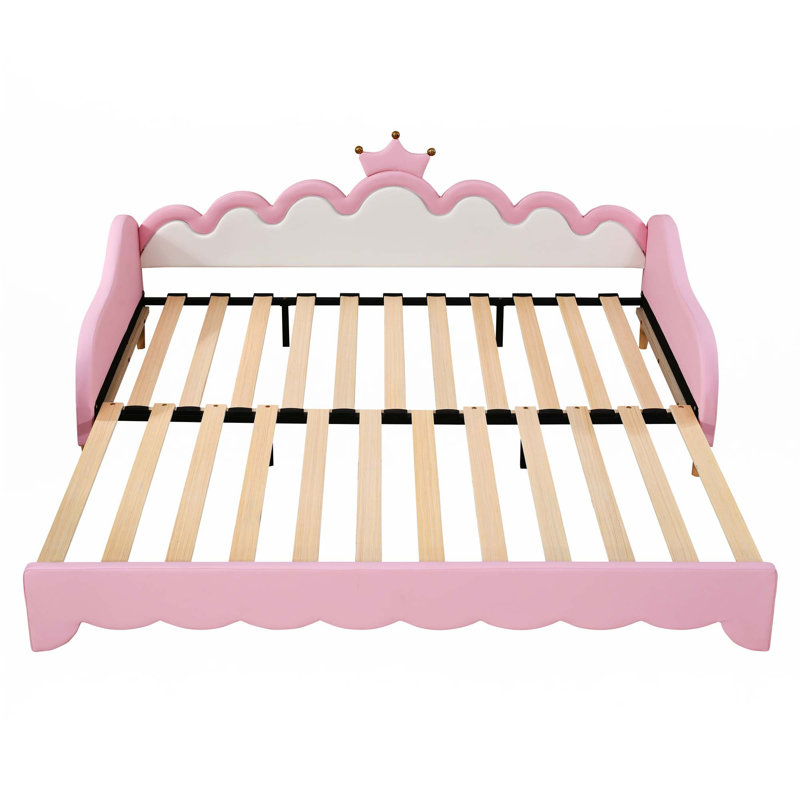 Twin Extending Daybed With LED Lights, Pink