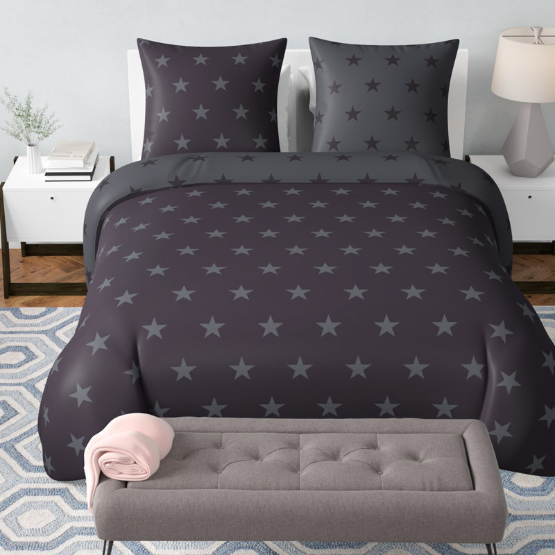 Satin Solid Colour Duvet Cover Set with Pillow Shams, Double - 2 Pillowcases (80 x 80 cm), Natural colours