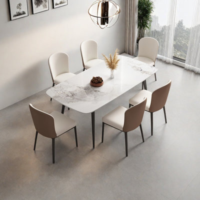 High-end Light Luxury Rock Slab Dining Table