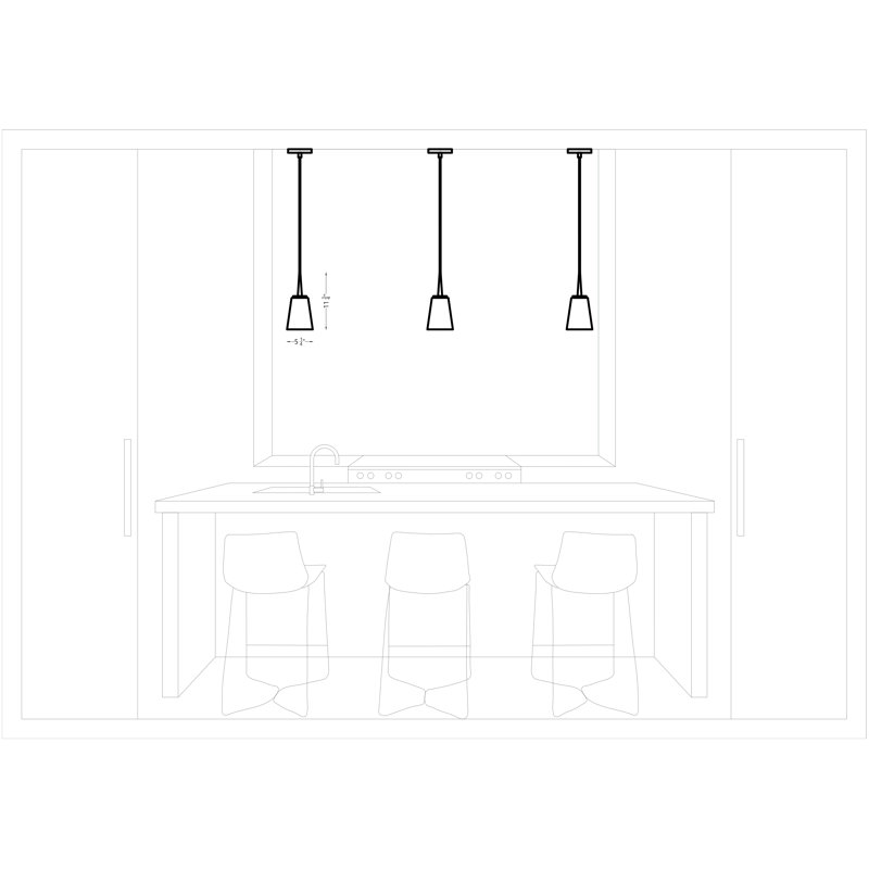 Driscoll One Light Mini-Pendant from Generation Lighting , Satin Brass, 100W A19 Medium, Cased Opal Etched