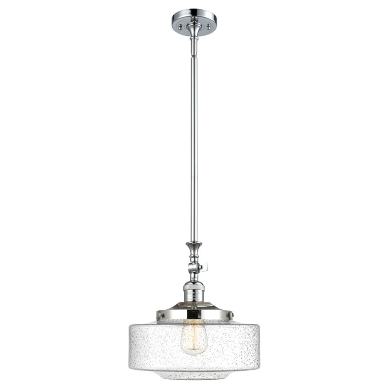 Mini-luminaire suspendu inclinable 12 lumières Franklin Restoration - Lainee - ampoule DEL - finition chrome - abat-jour blanc