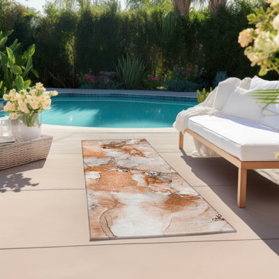 Kinslee Washable Abstract Indoor / Outdoor Rug