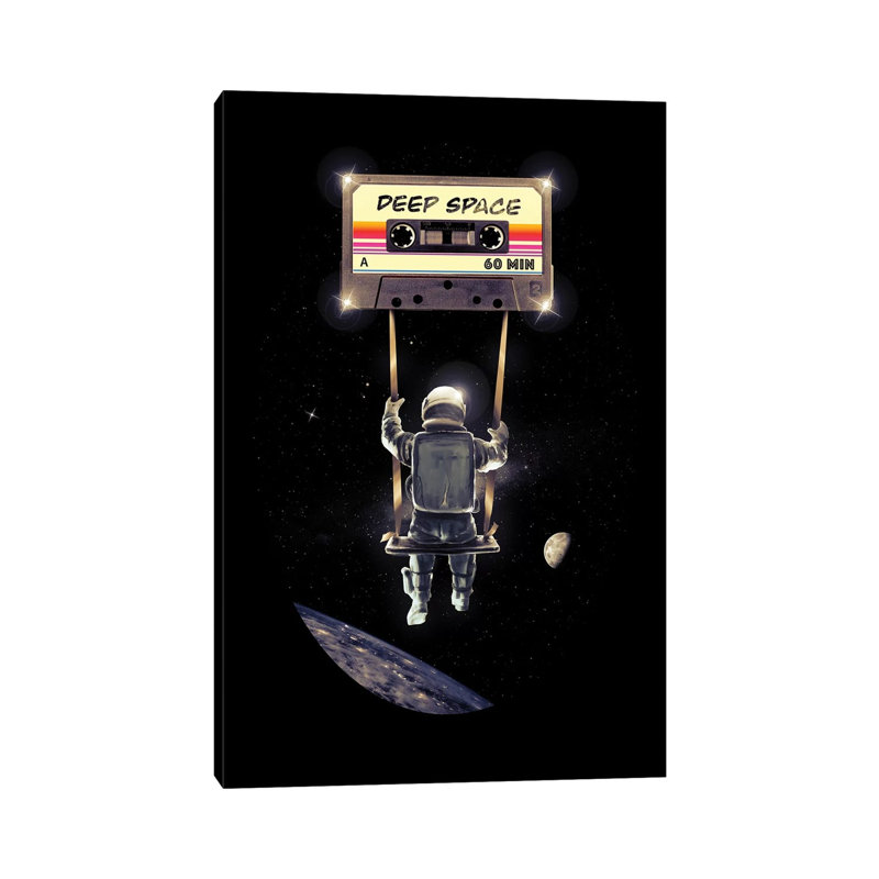 Deep Space Mix Tape by Nicebleed - Print on Canvas, 66.04cm H x 45.72cm W x 3.81cm D, Wrapped Canvas