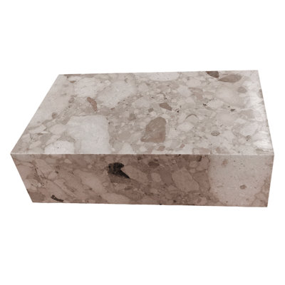 BETACH Genuine Marble Coffee Table Beige - Breccia Marble