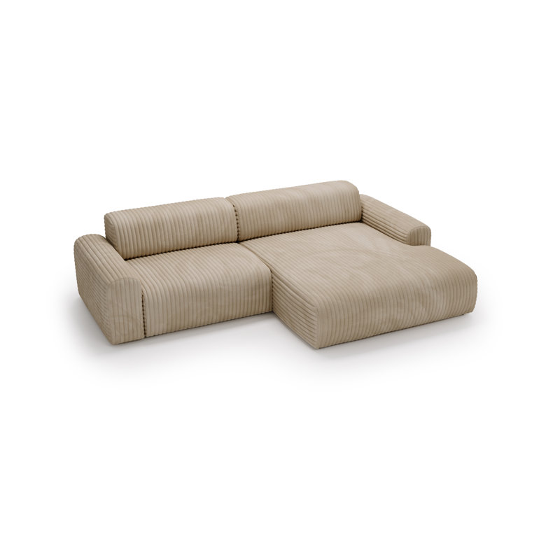 Tashari 3 Seater Corner Sofa, Left Hand Facing, Beige