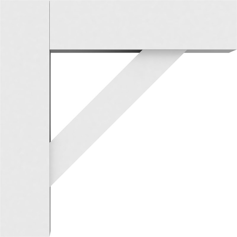 Standard Architectural Grade PVC Bracket, 12"H x 3"W x 12"D