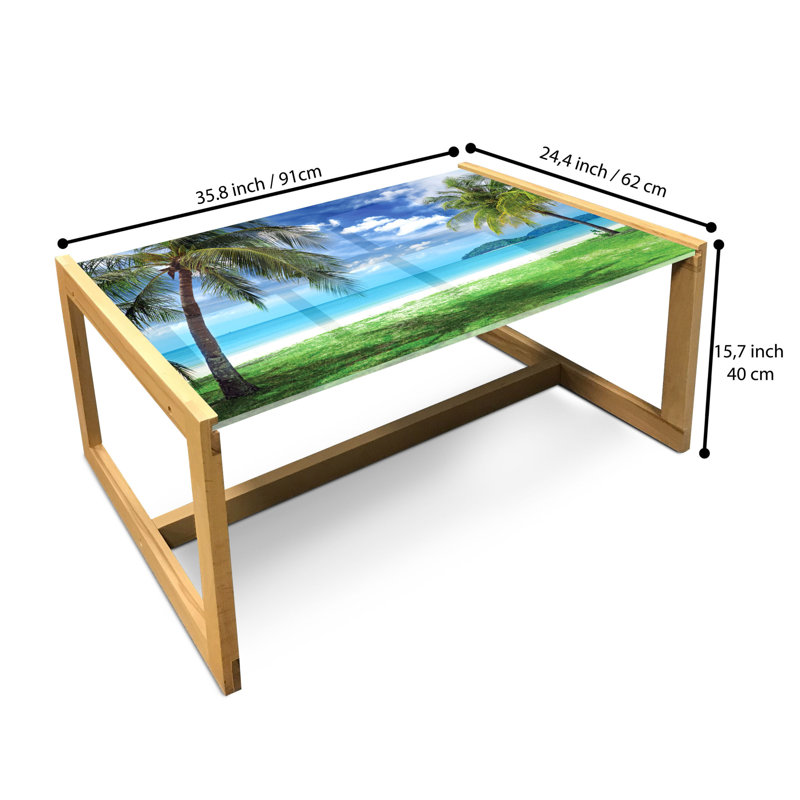 Jadel Sled Coffee Table, 90cm H x 62cm W x 40cm D