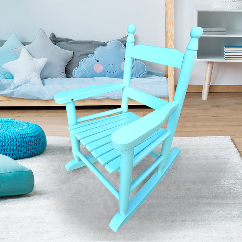 Durable Children's Rocking Chair for Indoor and Outdoor Use, Comfortable and Safe Design with Wide Seat and Armrests