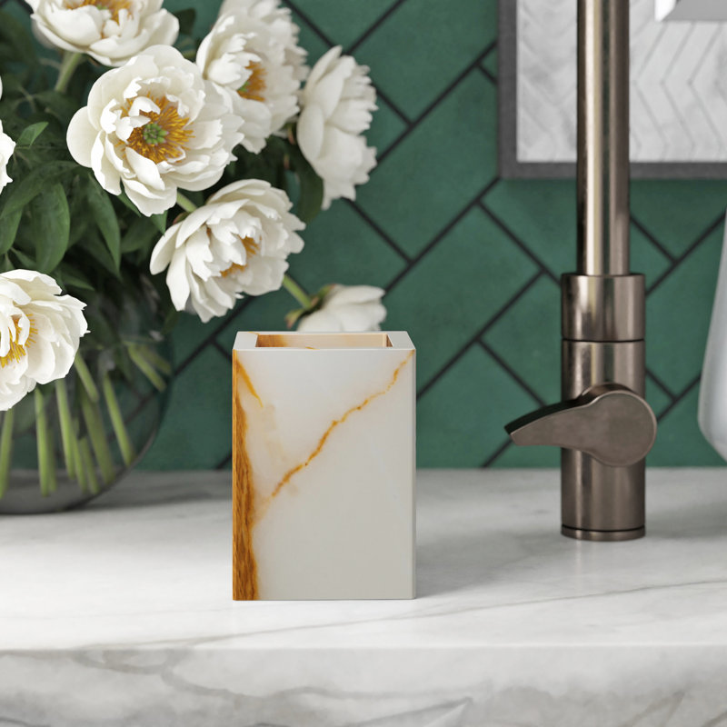 Gobelet de salle de bain Graciela Point, Brun onyx