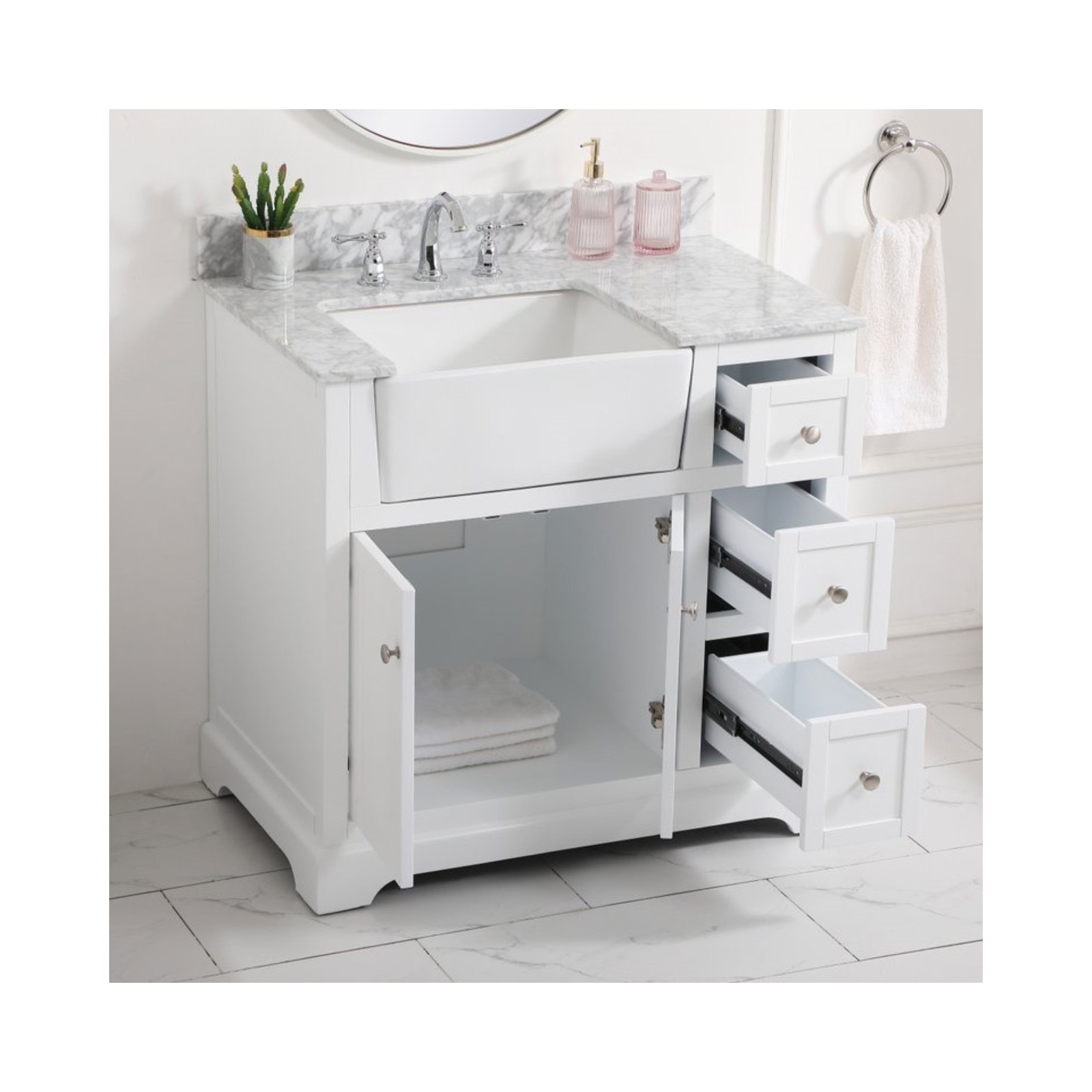 Pardue 36'' Single Bathroom Vanity, White