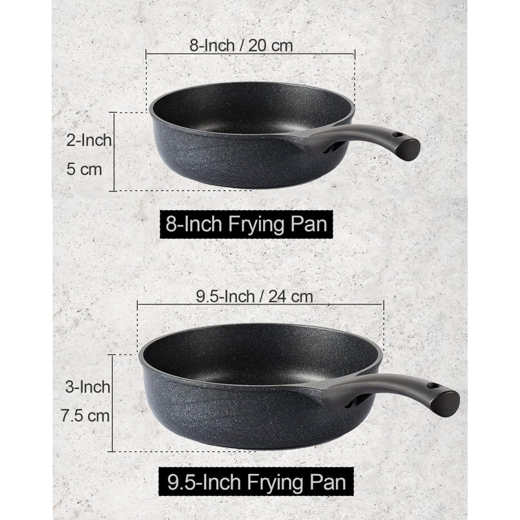 Cook N Home 8 in. Aluminum Non-Stick Omelette Pan