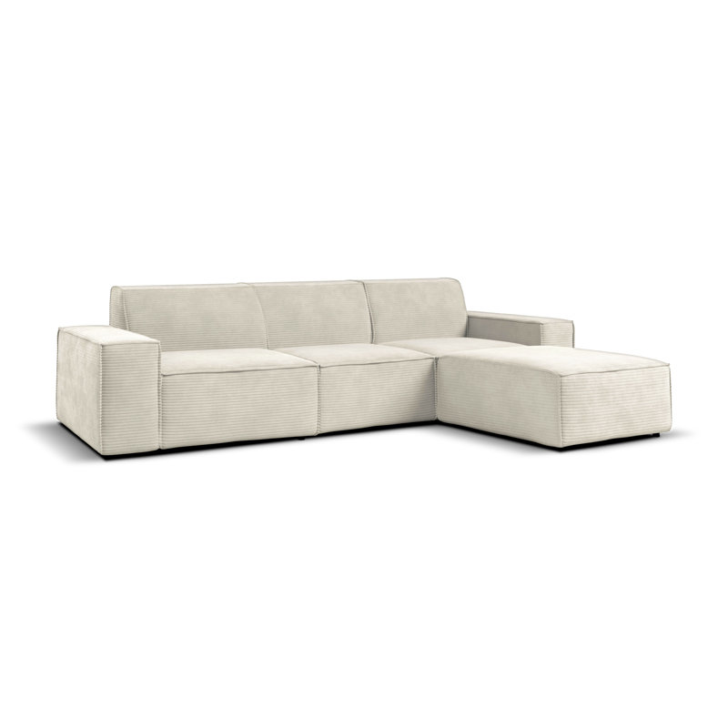 Doegolia 4 Seater Corner Sofa , Right Hand Facing, Dirty White