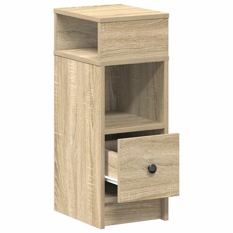 Rozario 25cm W Manufactured Wood Bedside Table, 2, Sonoma Oak
