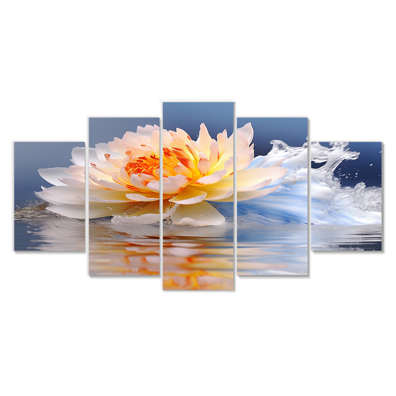 Rusnak - Lotus, art mural 5 pièces