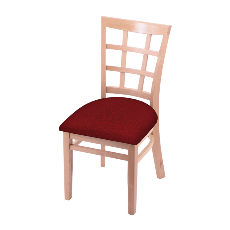 Chaise d'appoint à dossier échelle en bois massif, Naturel, Rubis graphique