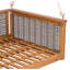 Lit double en bois massif d'extérieur classique en bois massif, cadre de balançoire en rotin de jardin avec longues cordes pour la piscine, la cour arrière, Teck-129577758
