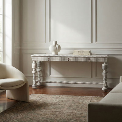 Portuguese 72.5'' Solid Wood Console Table
