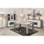 Cambria Extendable Glass Top Solid Wood Base Dining Table