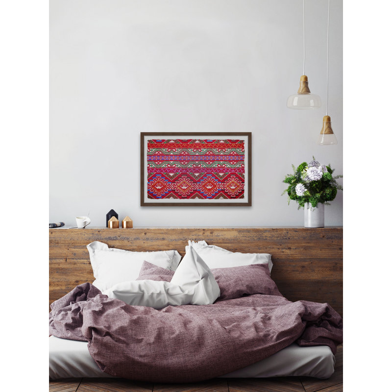 Red Printed Lines - Photographie avec cadre photo, H 8 po x l 12 po x P 1,5 po
