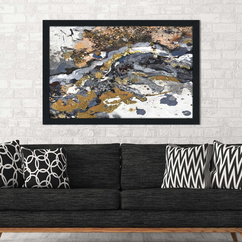 «Turbulence Square I» par Patricia Pinto - reproduction de cadre photo, H 21,5 po x l 27,5 po x P 0,75 po