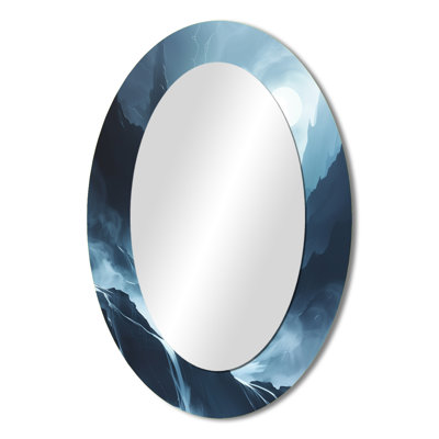 Winter Cliffs Wilderness Explorer - Traditional Oval Wall Mirror