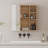 Natural Wood Grain Multi-Function Mirror Cabinet - Clear Mirror and Storage Space. MDF material mirror cabinet,a separate wall mounted bathroom mirror for storage and space saving