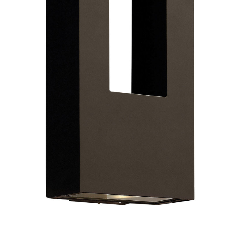 Atlantis 2 Light Outdoor Sconce, 25" H x 9" W, Bronze, LED