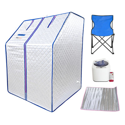 Sojourner Home Portable - Steam Tent With Heater, Chair, Remote 39.05In Height X 28.95In Depth Width Details Kit H W D Specs