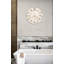 Horloge murale beige en verre trempé floral, décoration murale botanique élégante, idée de cadeau de pendaison de crémaillère unique, horloge murale art moderne, horloge de bureau-295767962-295767965