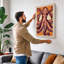 Octopus in Symmetry Boho - Wrapped Canvas-1484916751-1484916744