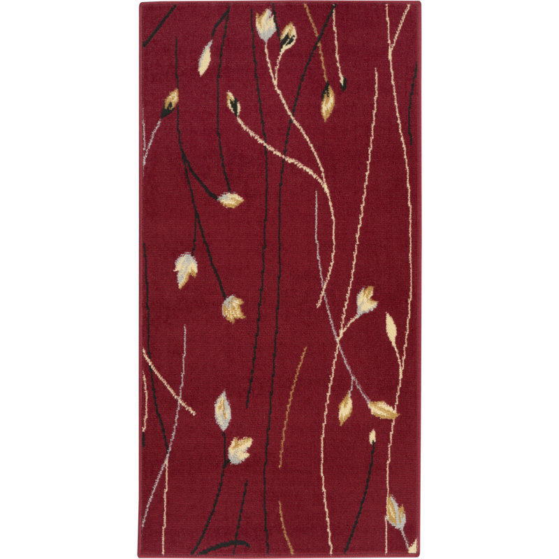 Tapis rouge Bo Botanical Eclectic, Tapis de couloir 2 pi x 4 pi