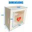 Armoire de rangement murale défibrillateur non alarme avec DEA - 14,5 po x 7 po x 13,75 po, support défibrillateur de DEA en acier d'urgence